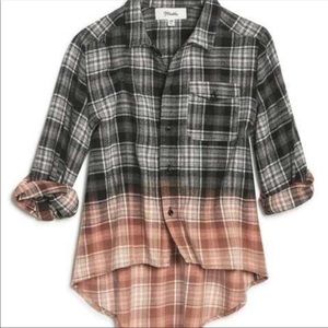 Maddie plaid ombré girls top